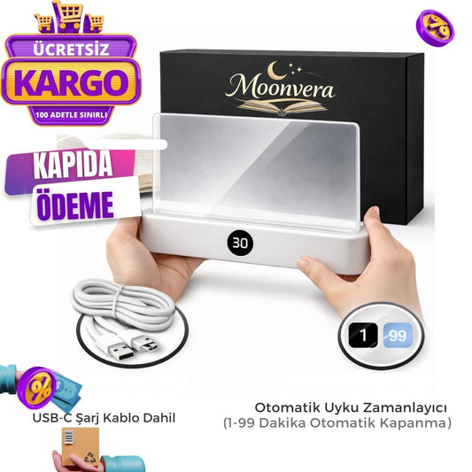 Moonvera™ Gece Kitap Okuma Işığı